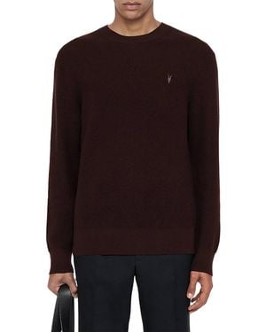 AllSaints Waffle Crewneck Sweater - Black