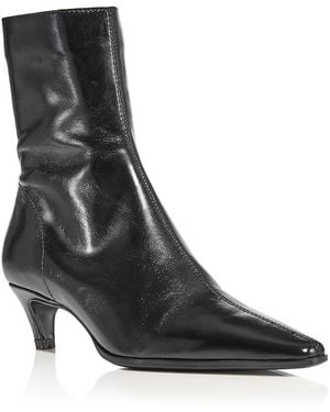 Aqua Kartr Zip Up Ankle Boots - Black