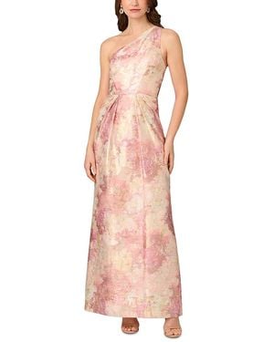 Aidan Mattox Printed Jacquard Gown - Pink