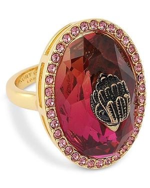 Kurt Geiger Signature Eagle Stone Cocktail Ring - Red