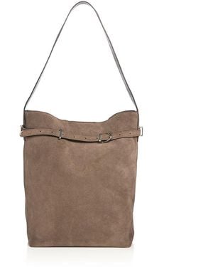 Madewell The Belted Suede Satchel Bag - Brown