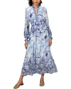 Hale Bob Bertille Chiffon Maxi Dress - Blue