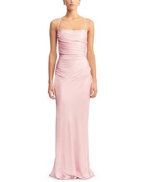 Shona Joy La Lune Lace Up Back Maxi Dress - Pink