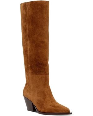 PAIGE Lillian Suede Tall Boots - Brown