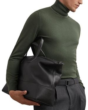 Reiss Caine Slim Fit Roll Neck Sweater - Black