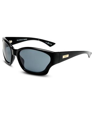 Le Specs Salacious Wraparound Sunglasses, 61Mm - Black