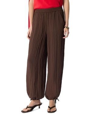 Whistles Relaxed Tie Hem Pants - Brown