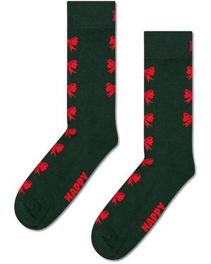 Happy Socks Bow Crew Socks - Green