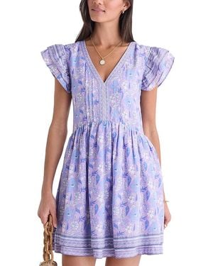 Vineyard Vines Flutter Sleeve Dress - Purple