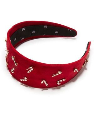 Lele Sadoughi Brigette Cane Headband - Red