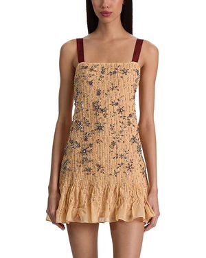 Alice + Olivia Linnea Embellished Dress - Brown