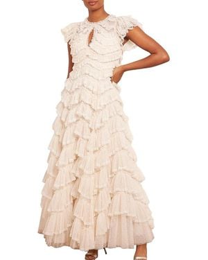 Needle & Thread Libby Lace Gown - Natural