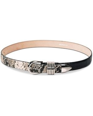 DEHANCHE Hollyhock Leather Belt - White