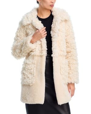 Aqua Teddy Faux Fur Jacket - Natural