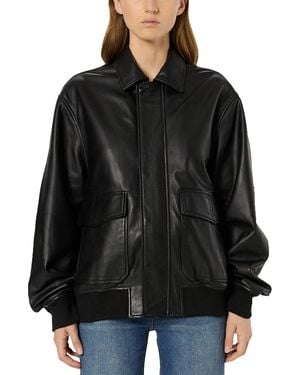 Gerard Darel Nima Leather Jacket - Black