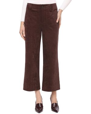 Bagatelle Faux Suede Wide Leg Pants - Brown