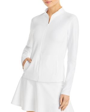 Beyond Yoga On The Go Mock Neck Jacket - White