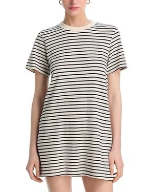 PERFECTWHITETEE Rhett Brushed Rugby T Shirt Dress - White