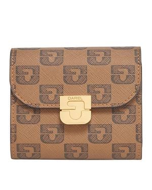 Gerard Darel Mini Logo Print Leather Wallet - Brown