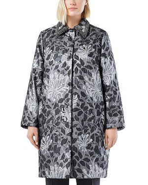 Marina Rinaldi Kirin Jacquard Coat - Gray