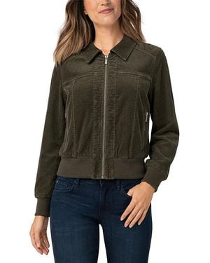 Liverpool Los Angeles Collared Zip Front Bomber Jacket - Black