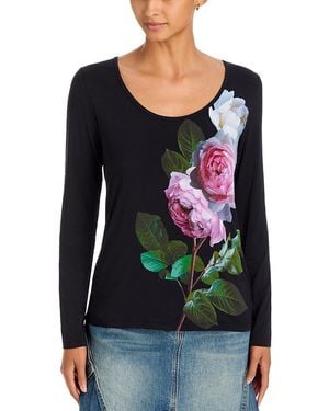 Johnny Was The Janie Favorite Long Sleeve Scoop Neck Tee - Black