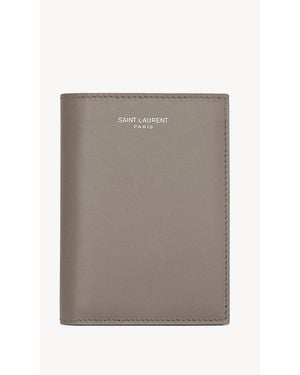 Saint Laurent Paris Credit Card Wallet - Gray