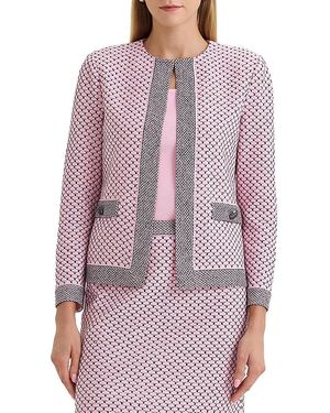 Ming Wang Shell Stitch Knit Jacket - Red
