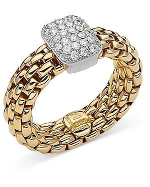 Fope 18K Vendome Diamond Flex'It Ring - Metallic