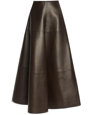 Altuzarra Varda Leather Skirt - Brown