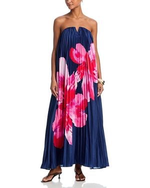 Aqua Strapless Maxi Dress - Blue