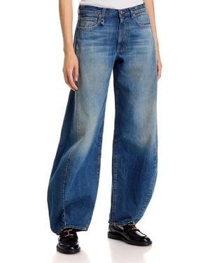 R13 Janine High Rise Balloon Jeans - Blue