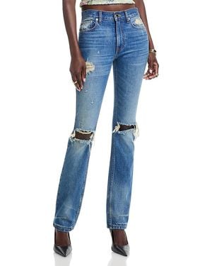 Brandon Maxwell Riggs High Rise Cigarette Jeans - Blue