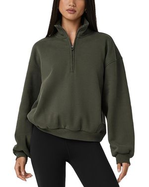 Vuori Restore Oversized Half Zip Sweatshirt - Green