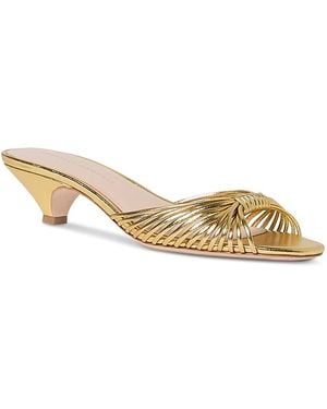 Loeffler Randall Slide Sandals - Metallic