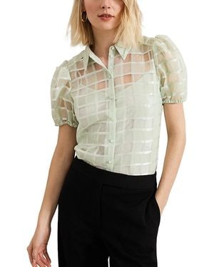 Phase Eight Angie Check Blouse - White