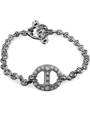Hoorsenbuhs 18K Open Link Diamond Large Link Toggle Bracelet - Metallic