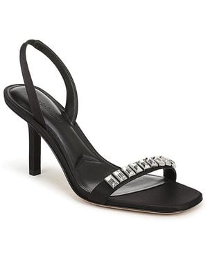 FAVORITE DAUGHTER Selena Satin Slingback Sandals - Black