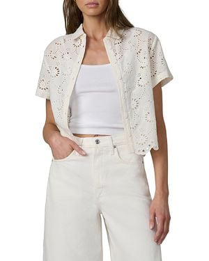 Joe's Jeans The Eyelet Short Sleeve Shirt - White
