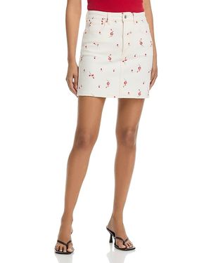 Rails Burbank Denim Skirt - White