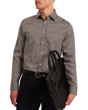 Ted Baker Agnar Long Sleeved Regular Fit Button Down Shirt - Gray