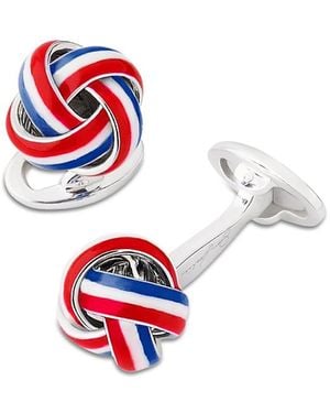 Jan Leslie And Knot Cufflinks - White