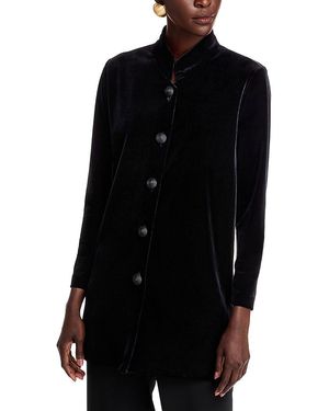 Caroline Rose Monique Velvet Shirt - Black
