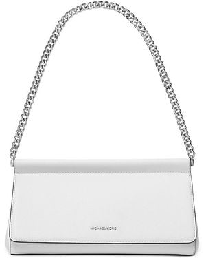 Michael Kors Carmine Medium East/West Clutch - White