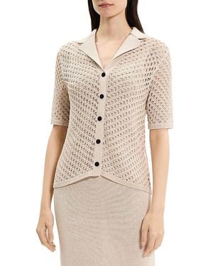 Theory Knit Camp Shirt - Natural