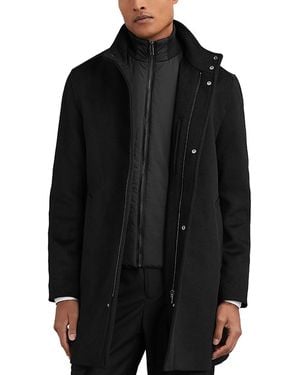 Reiss Regular Fit Removable Vest Coat - Black