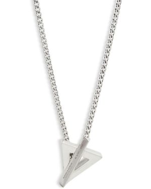 Bottega Veneta Triangle Necklace, 22.5 - White