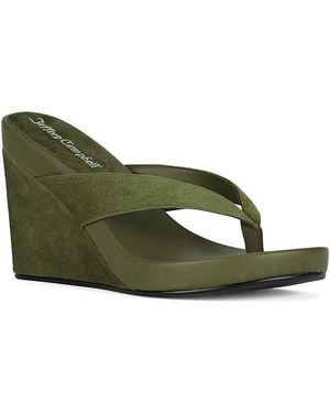 Jeffrey Campbell Liezel Wedge Sandals - Green