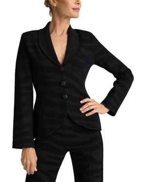 St. John Zebra Metallic Jacket - Black