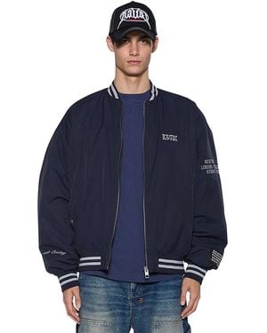 Ksubi Royalty Ma 1 Oversized Fit Bomber Jacket - Blue